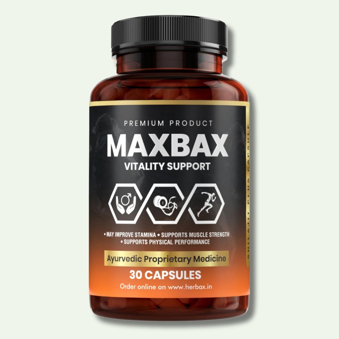 Maxbax 30 Capsule Ayurvedic Herbal Supplement for Men’s Energy & Stamina